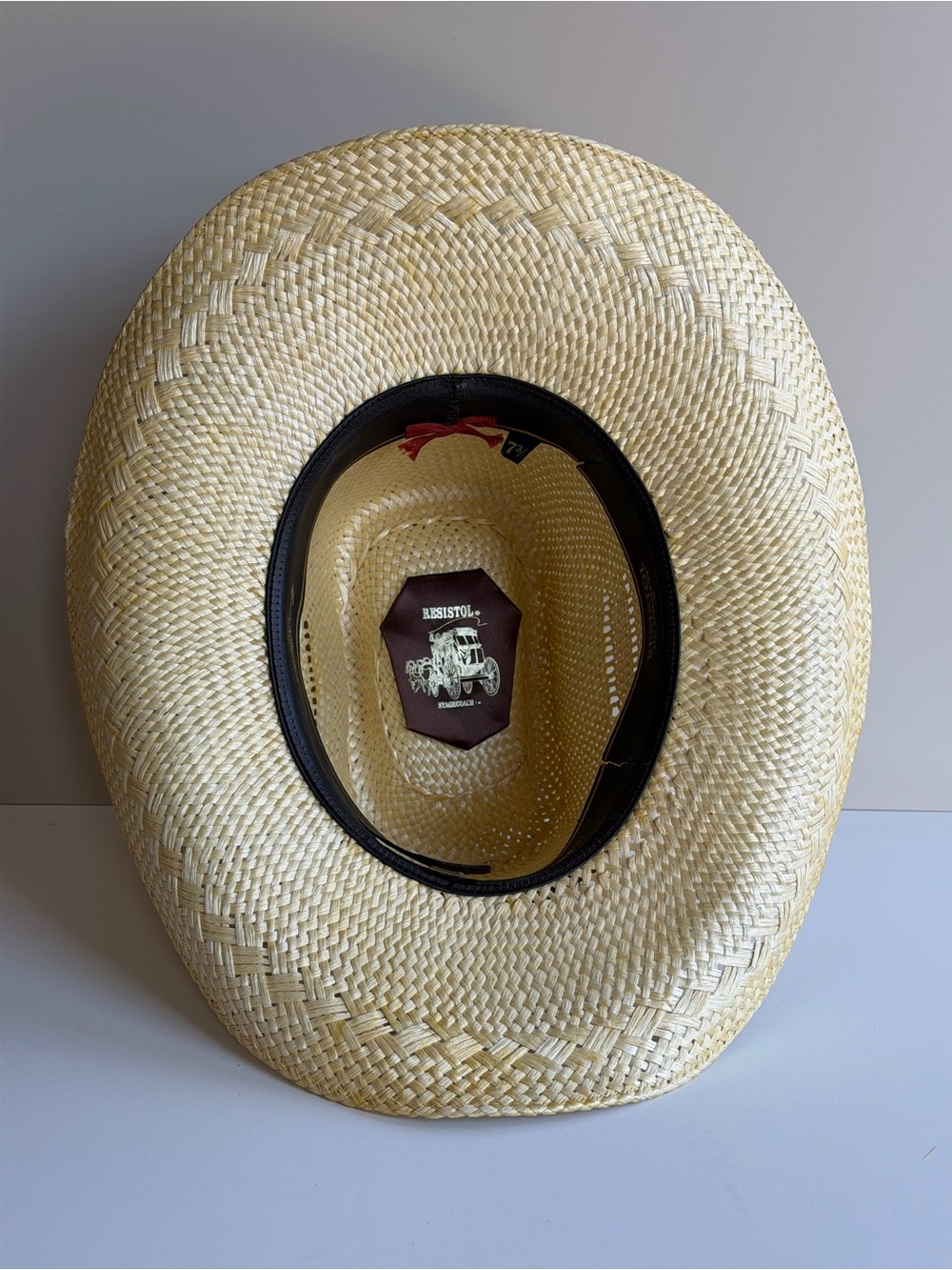 Resistol Stagecoach Western Style Straw Hat Vintage Self Conforming Size 7 3/8 - Picture 4 of 7